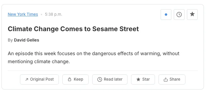 One sentence summary in the New York Times